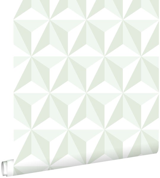 ESTAhome Tapete 3D-Muster Mintgrün - 53 cm x 10.05 m - 138913