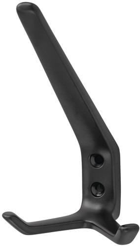 Schwarzer Kleiderhaken zur Wandmontage