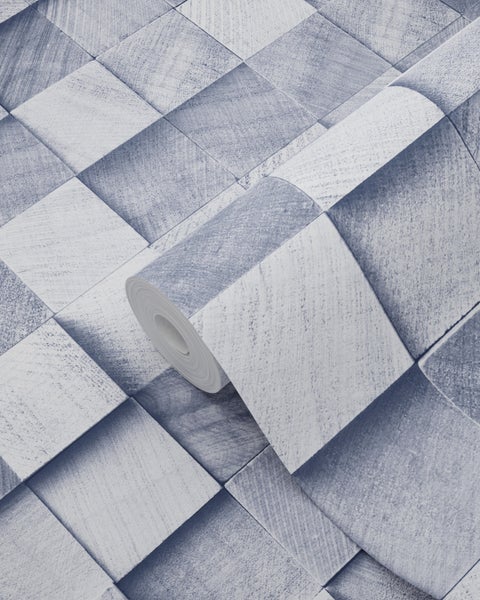 Tapetenrolle mit 3D-Würfelmuster
