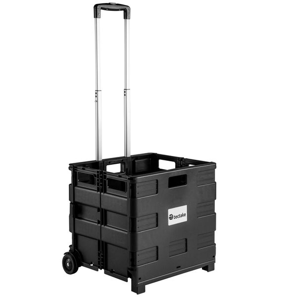 Einkaufstrolley tectake  46 l klappbar schwarz