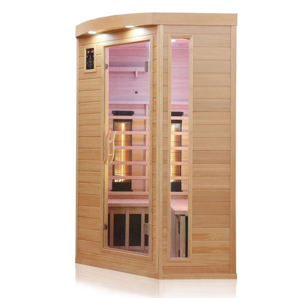 Dewello® Infrarotkabine Infrarotsauna Wärmekabine LAKEFIELD 3 140cm x 140cm inkl. 5 Vollspektrumstrahler, 5 Karbonstrahler