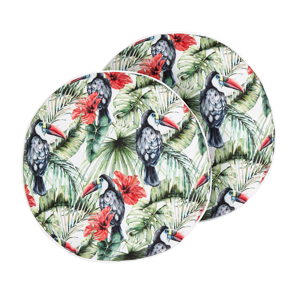 Gartenkissen 2er Set MALLARE Tiermuster 40 x 40 cm Grün