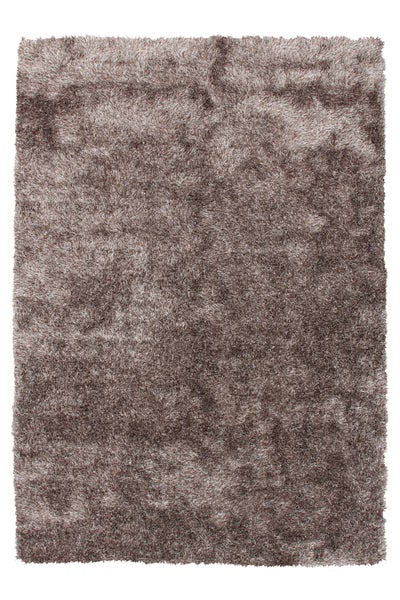 Hochflor Teppich Calypso Taupe Uni 40 x 60 cm