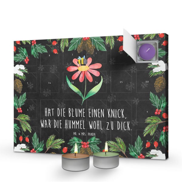 Mr. & Mrs. Panda Duftkerzen Adventskalender Hummel Blume - Schwarz