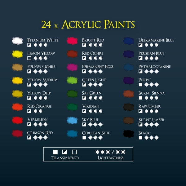 Artina Acrylfarbenset Crylic 24x22ml