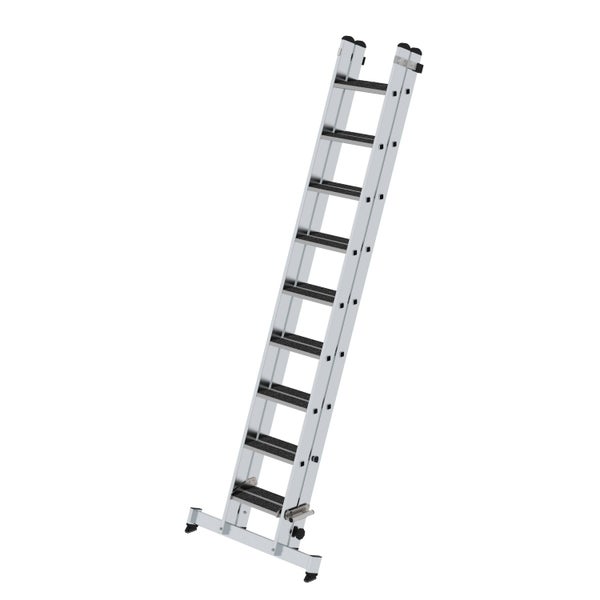 PROREGAL Stufen-Schiebeleiter 2-Teilig mit Traverse und Clip-Step R13 2 x 9 Stufen