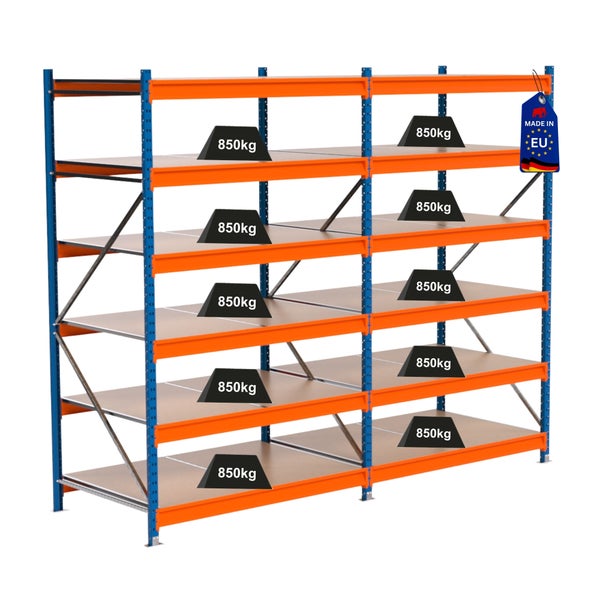 Belastbares Schwerlastregal mit mehreren Ebenen und hoher Traglast