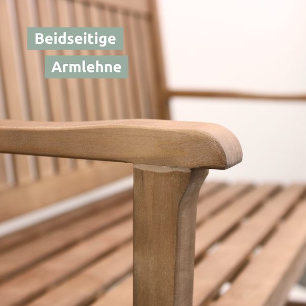holz4home Gartenbank aus Holz mit Schutzabdeckung und Gartenhandschuhen150cm