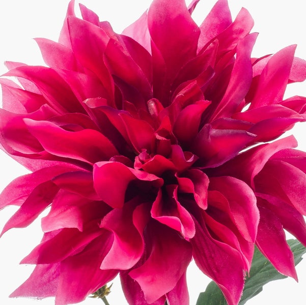 Künstliche Dahlie aus Textilgewebe in Rosa für Dekorationszwecke.