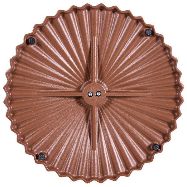 Pflanzenroller aus Gusseisen, rund, mit Rollen, terracotta.
