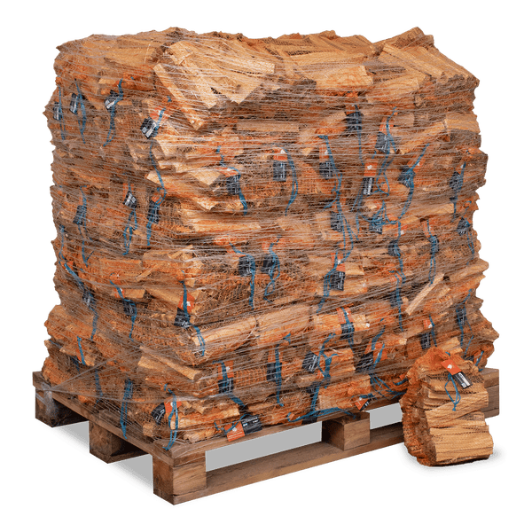 Heizfuxx Anzündholz Blue 18 cm 20kg x 10 Sack 200kg Palette Weichholz Anfeuerholz Anzündhölzer Anmachholz