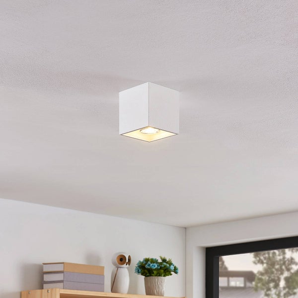Lindby Deckenlampe Parvin (Modern) in Weiß aus Aluminium (1 flammig, GU10) - Deckenleuchte Lampe Wohnzimmerleuchte