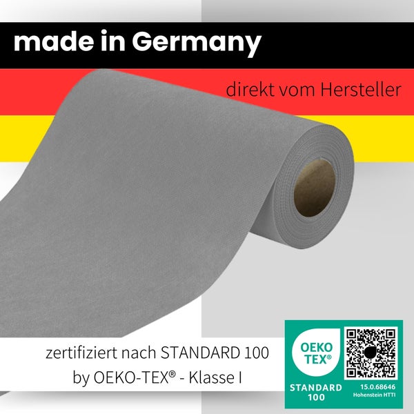 Sensalux Tischläufer, Länge: 25m, stoffähnliches Vlies, Breite: 30cm, Grau