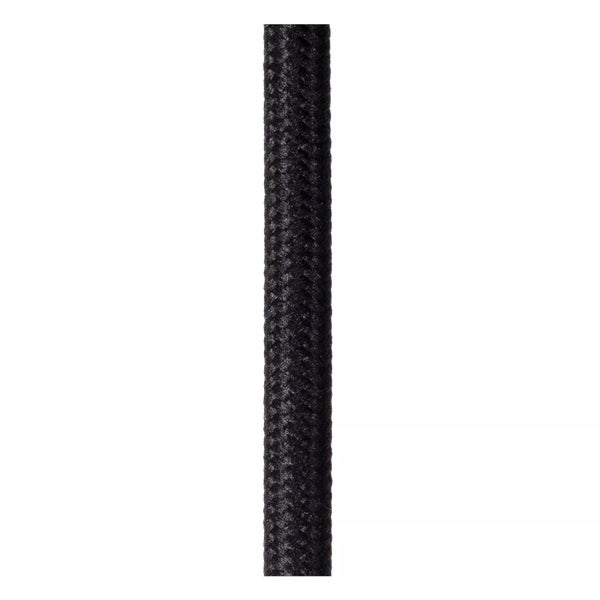 Schwarzes, stoffummanteltes Elektrokabel