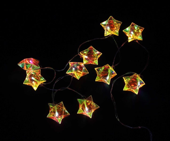 Lichterkette mit sternförmigen Leuchten