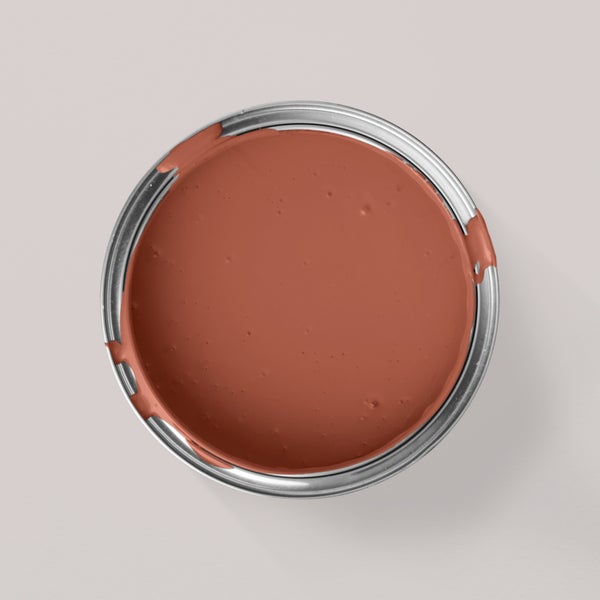 MissPompadour abwaschbare Wandfarbe 2.5L Orange mit Rost - hohe Deckkraft und Ergiebigkeit - matte, scheuerbeständige Innenfarbe - geruchsarm, wasserbasiert, atmungsaktiv - Die Nützliche
