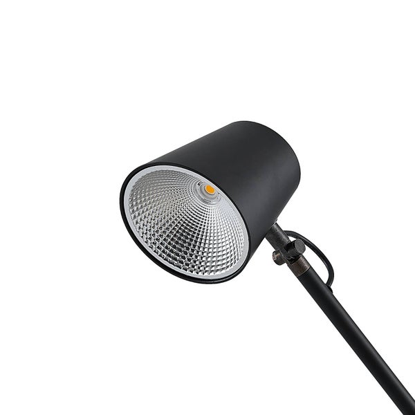 Verstellbarer LED-Strahlerkopf in Schwarz mit silbernem Reflektor und sichtbarem LED-Chip.