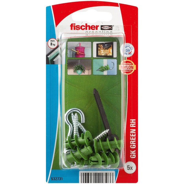 Fischer Greenline GK Green RH Dübel Set, maximale Last 8 kg