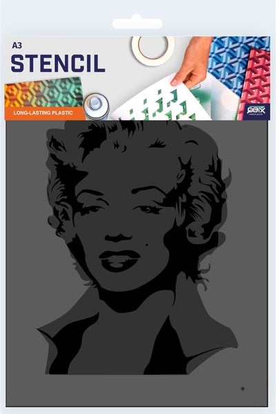 Marylin Monroe Schablone - 2 Schichten Kunststoff A3 Schablone