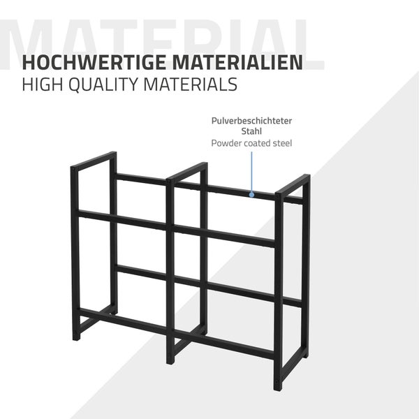 ML-Design 2er Set Getränkekistenregal für 4 Kisten, 91x31x75,5 cm, Stahl, freistehend, stabil, Standregal für Getränkekisten, Getränkeregal Kastenregal Kistenregal Getränkekistenständer Kistenständer