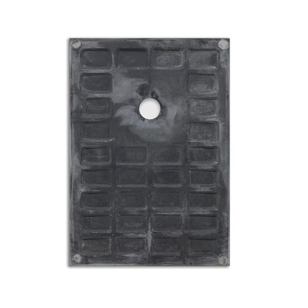 Duschwanne 160x80 anthrazitgrau komplett mit dunkelgrauer Stahlabdeckungsgitter | Muse