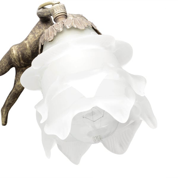 Deckenleuchte mit floralem Lampenschirm