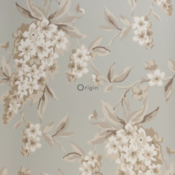 Origin Wallcoverings Tapete Glyzinien Eisblau - 52 cm x 10,05 m - 307138