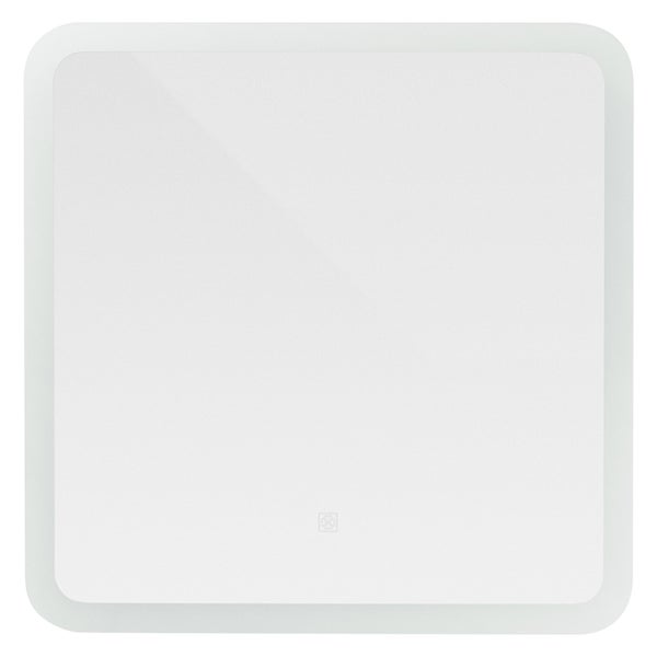 ML-Design Badspiegel, Weiß, Led-Spiegel mit Touchschalter 60 x 60 cm, Glas, Badezimmerspiegel mit Beleuchtung, Spiegel, Wandspiegel, Touch-Bedienung, Lichtspiegel, Badezimmer Spiegel mit LED-Licht