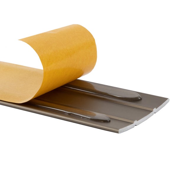 FLOORDIREKT Übergangsprofil - Übergang zwischen Bodenbelägen - Breite: 38 mm - Edelstahl-matt - Selbstklebend - 100 cm