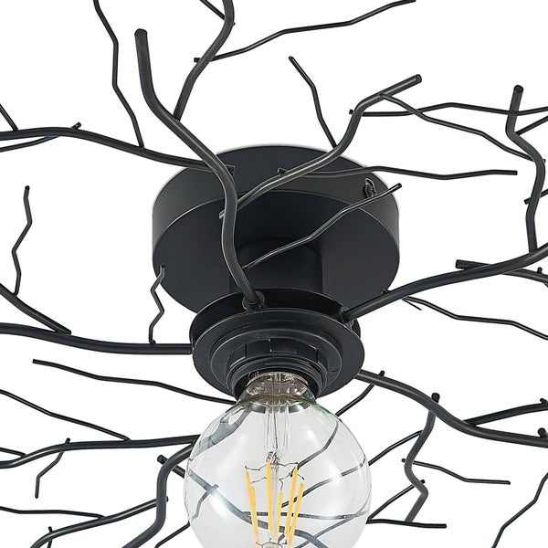 Lindby Deckenlampe Vetki (Modern) in Schwarz aus Metall (1 flammig, E27) - Deckenleuchte Lampe Wohnzimmerleuchte