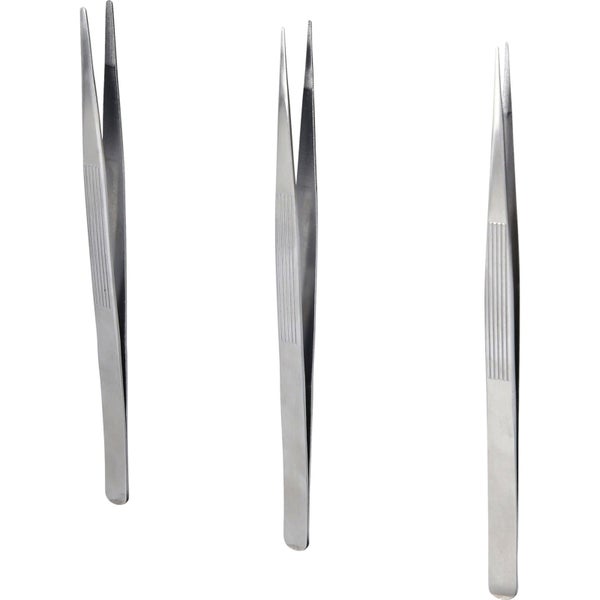 Drei Pinzetten aus Metall