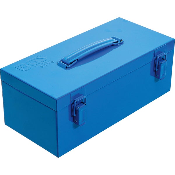 Steckschlüsselsatz in einem blauen Metallkoffer mit verschiedenen Größen