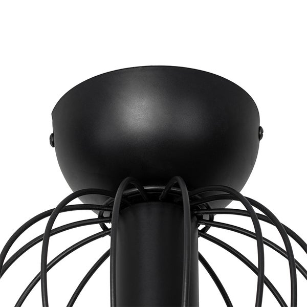 Detailaufnahme einer Deckenleuchte mit Käfigdesign