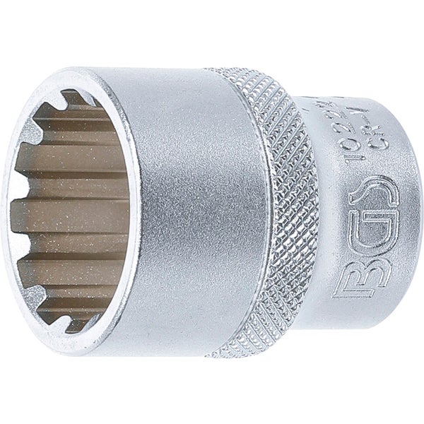 BGS Steckschlüssel-Einsatz Gear Lock Antrieb Innenvierkant 12,5 mm (1/2) SW 22 mm - 10222