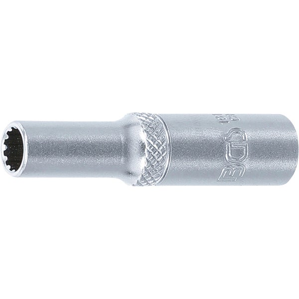 BGS Steckschlüssel-Einsatz Gear Lock tief Antrieb Innenvierkant 6,3 mm (1/4) SW 6 mm - 10156