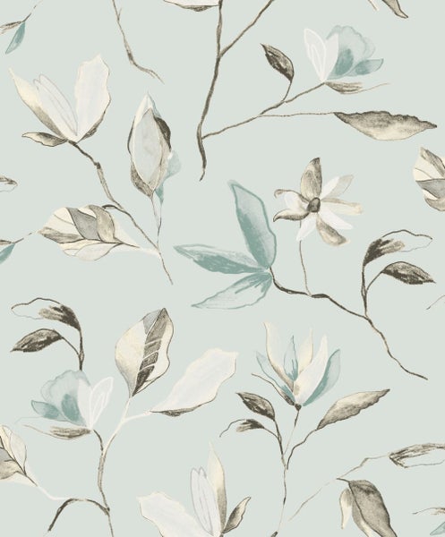 Masureel Tapete Blumen Grün - 53 cm x 10.05 m - 632086