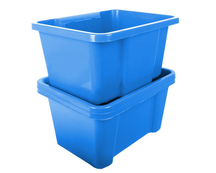 Ondis24 Dreh- und Stapelbox Aufbewahrungsbehälter H blau