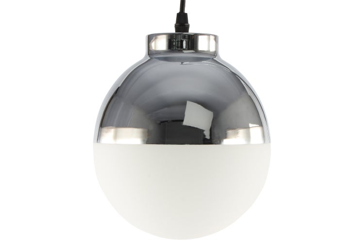 Klassische Stehlampe in Silber, Wohnzimmer Lampe Glas Kugel 160 cm | Wohnzimmer Esszimmer Leuchte