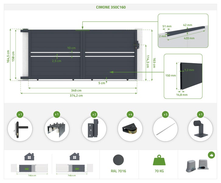 Vierkantprofilpfosten für Zäune