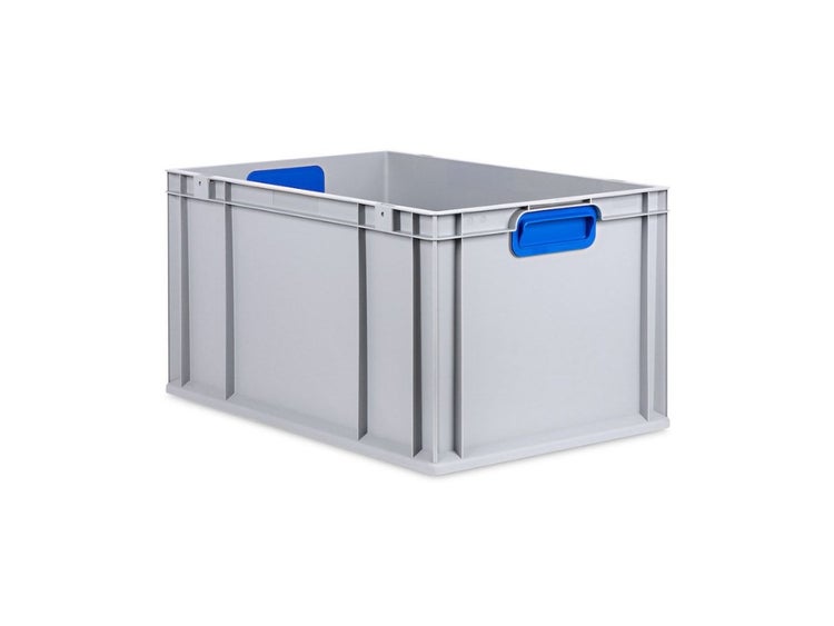 PROREGAL Eurobox Nextgen Color HxBxT 32 x 40 x 60 cm 65 Liter Griffe Blau Geschlossen Verstärkter Boden Eurobehälter Transportbox