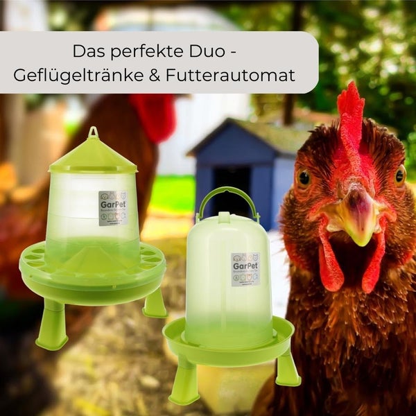 Geflügeltränke und Futterautomat für Hühnerstall