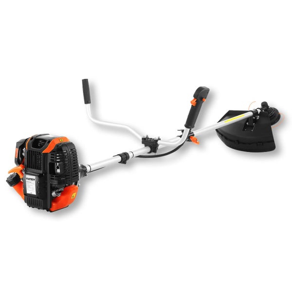 FUXTEC Benzin Motorsense FX-4MS142 - 42,5ccm | Rasentrimmer 1,7PS  | Easy Start | 8kg  | 320 mm  | mit Faden + Messer | 4-Takt | 1,25kW