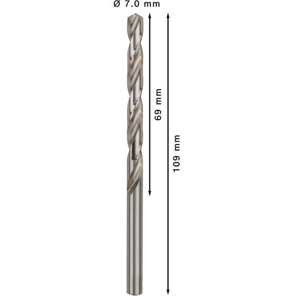 Metallbohrer Set, 10 Stück, Durchmesser 7 mm, von Bosch