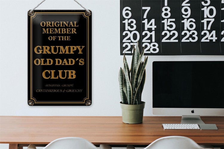 Blechschild Spruch 20x30cm Original Grumpy old Dad´s Club