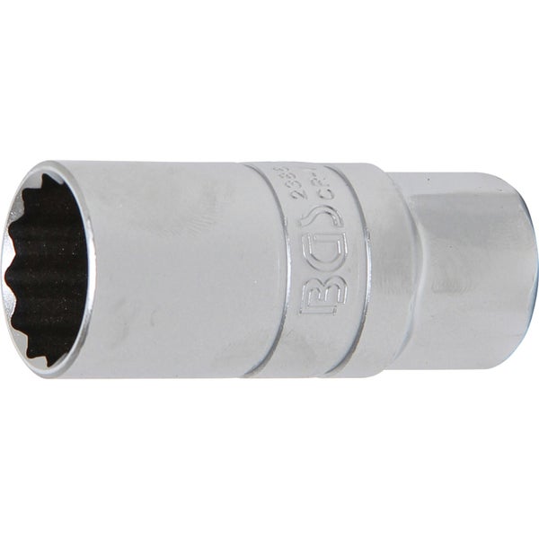 BGS Zündkerzen-Einsatz mit Haltegummi Zwölfkant Antrieb Innenvierkant 12,5 mm (1/2) SW 21 mm - 2386