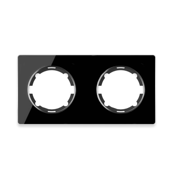 Zweifacher Abdeckrahmen aus Glas für Schalterserien