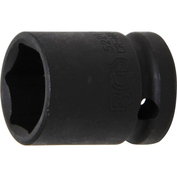 BGS Kraft-Steckschlüssel-Einsatz Sechskant Antrieb Innenvierkant 12,5 mm (1/2) SW 21 mm - 5221