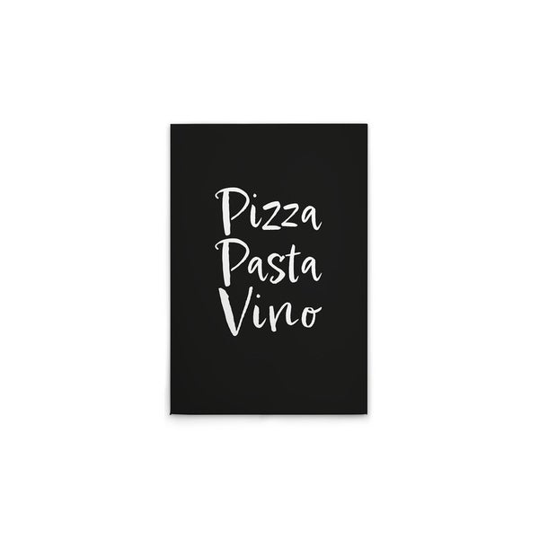 Dekoration mit dem Text Pizza Pasta Vino
