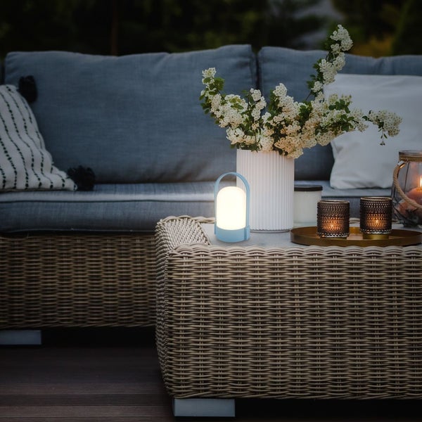 LED Tischlampe Akku LED Tischleuchte Dimmbar Kabellos Touch Terrasse Warmweiß