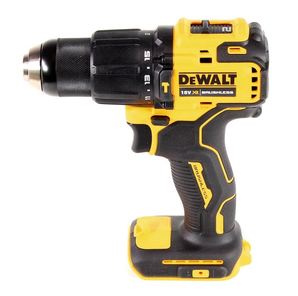 DeWalt Logo Akku-Schlagbohrschrauber 18 Volt bürstenlos mit einstellbarem Drehmoment und ergonomischem Griff.